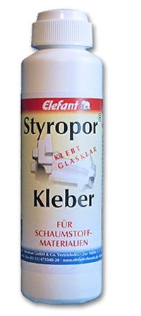 Styropor Elefant - glasklar polysterene- og foam-lim m.m. 225gram